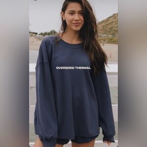 Daily Drill Navy Oversized Thermal (Malibu collection)